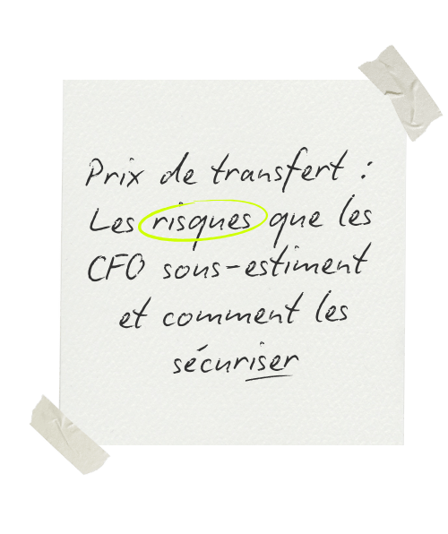 Zones de risque prix de transfert