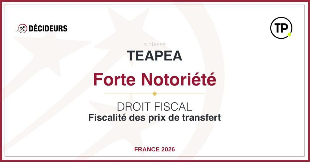 Classement décideurs prix de transfert